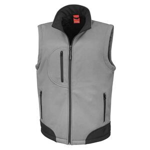 Result Mens Soft Shell Bodywarmer / Workguard Grey/Black
